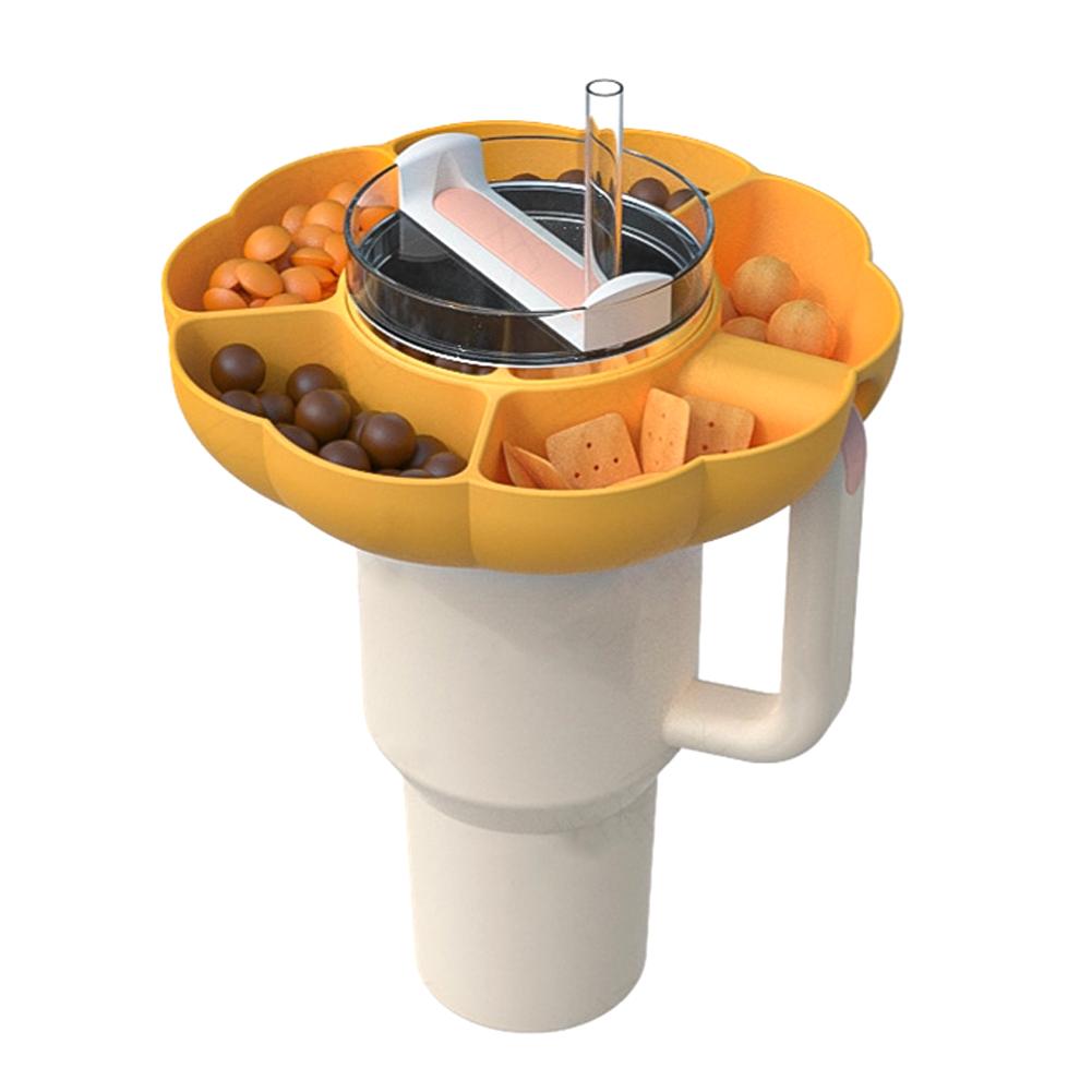 Silicone Snack Tray For 40 Oz Tumbler With Handle Cup Accessories Suitable For Parties Movies Shopping Driving