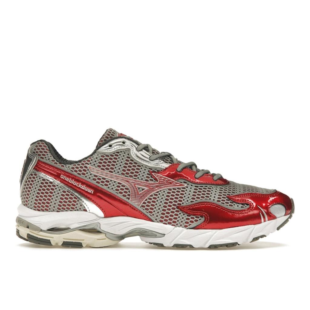 Mizuno Wave Rider 10 Flame Wave One Block Down Koi Men Sneakers Red Grey White D1GD232701