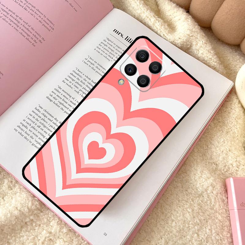 Latte Love Tunnel Brown Heart Case For Samsung Galaxy M12 M14 M11 M13 M15 M06 M16 M36 M56 M31 M53 M32 M52 M35 M55 M34 M54