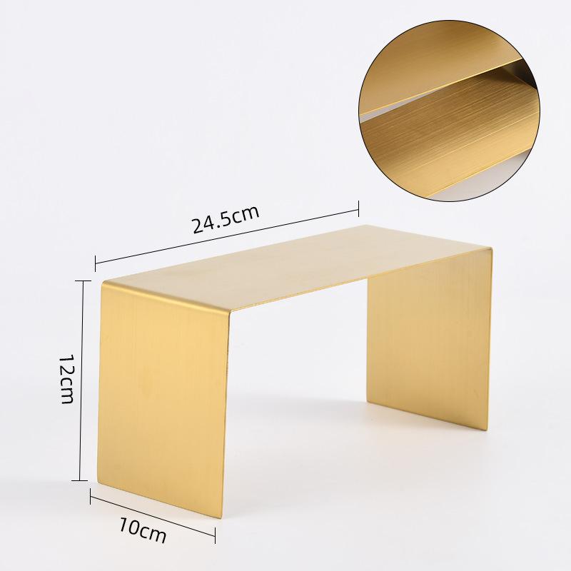 Metal Shoe Handbag Display Riser Stand Stainless Steel Shoe Bag Riser Holder Jewelry Display Riser Shelf Showcase Fixtures
