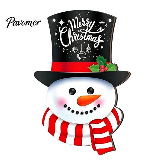 Family Christmas Home Decor Wooden Hanging Pendant, Snowman/Santa Claus/Gnome Ornament with Decorative Craft Pieces Hemp Rope for Indoor Outdoor