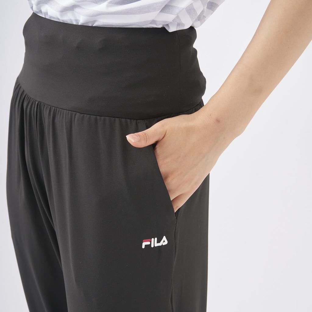 Yoga Loose Cool To the UV Protection Rate of or 324683 BK [FILA] Women's Pants, Amphibious, Pants, 9/10th Length, Touch, 90% More,