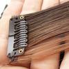 Clipes de extensão de cabelo de 32mm, 20 peças, ponta de borracha de 7 dentes, boina multifuncional, fixação de peça de cabelo feminina, pente de pressão pequeno, acessórios de peruca diy