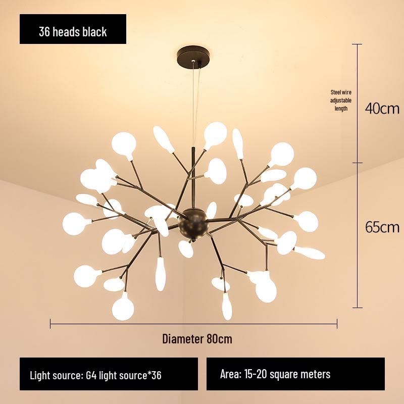 Firefly Chandelier: Modern Nordic Luxury Lighting for Living Rooms, Bedrooms, and Restaurants