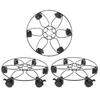 Plant Stand On Wheels Flower Cart Plant Mover With Wheels 3X Heavy Duty Metal Planter Pallet Flower Pot Mover With 6 Casters For
