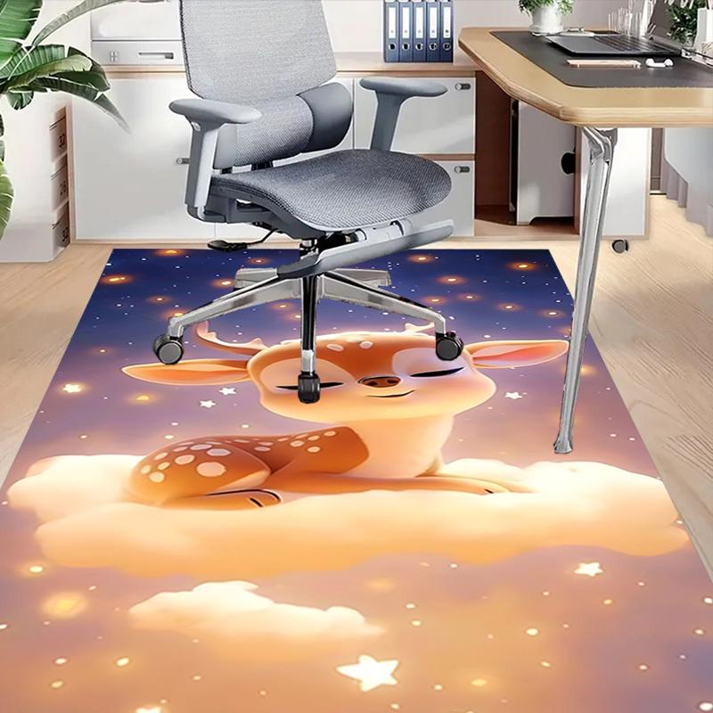 1pc Deer Carpet Office Rug Outdoor Mat Home Decor Area Carpet Festival Gift