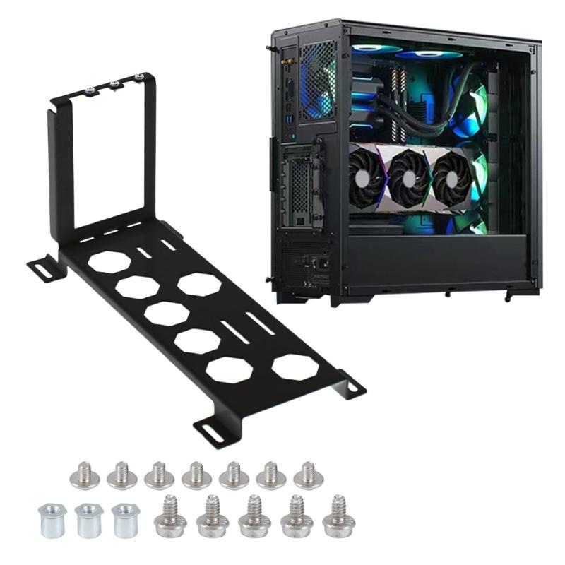 Graphics Card Holder Installs On Case Fan Slot Reinforced Metal Construction Stable Sagging Proof
