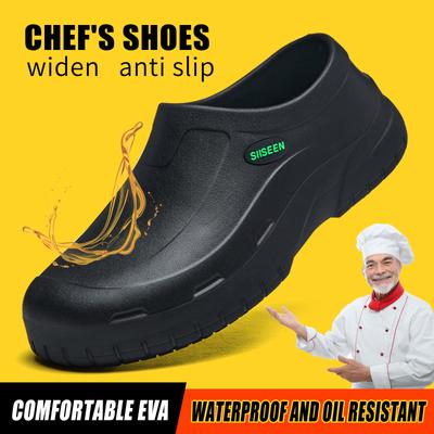 Scarpe da lavoro da uomo Scarpe da cuoco Impermeabili da cucina Stivali da lavoro da cucina Stivali da pioggia antiscivolo alla caviglia Calzature di sicurezza per ristorante dell'hotel da uomo