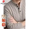 Herren verdickter reiner Wollpullover mit Rundhalsausschnitt