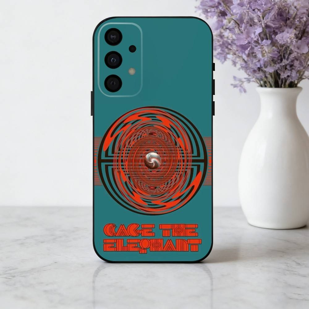 Pop-rock C-Cage the E-Elephan Phone Case For Samsung Galaxy A73,A72,A71,A70,A53,A52,A51,Soft Silicone Black Cover