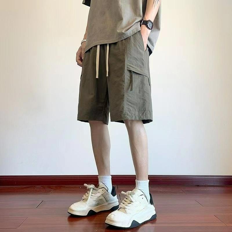 Tide Brand Tooling Shorts Men's Summer Thin Sports Pants Outer Wear Ice Silk All-match Five-point Casual Pants