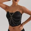 Metal Bikini Waist Chain Sexy Chest Chain Trendy Bra Body Jewelry  Costume Accessories