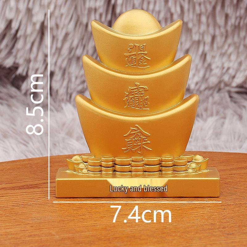 Eight Directions Wealth-Attracting Piggy Bank: Sand Gold Housewarming Gift