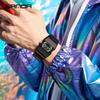Sanda Men's Waterproof Y2K Retro Quartz Wristwatch with Multi-section Armor Strap, Model 9503.