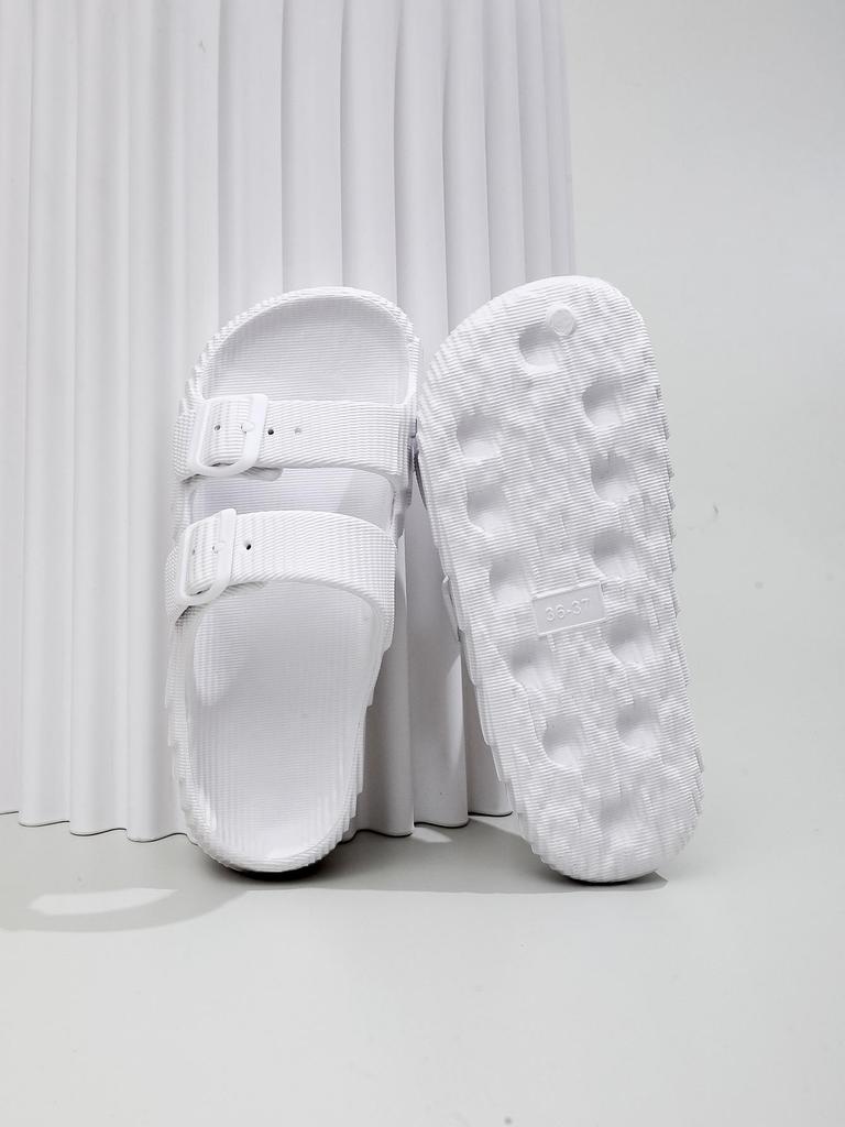 2026 Fashionable Thick-Soled EVA Sandals for Couples - Versatile Indoor/Outdoor Wear in Solid Colors