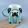 Hrnček jazvečík Keramický 3D Psovitý pes Šálka na kávu s živo vyrezanou rukoväťou Ručne maľovaný Zábavný darček pre milovníka psov pre milovníkov kávy
