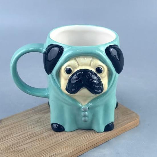 Hrnček jazvečík Keramický 3D Psovitý pes Šálka na kávu s živo vyrezanou rukoväťou Ručne maľovaný Zábavný darček pre milovníka psov pre milovníkov kávy