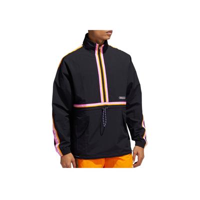 Originals Casual Sports Stand Collar Pullover Long Sleeve Jacket Men Jacket Black GN3896