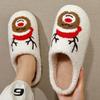 Embroidered Cartoon Cotton Slippers Winter Cute Plush Warm Floor Mop Indoor Home Household Wool Slippers Winter