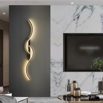Lampă de perete modernă cu LED-uri, lumina minimalistă cu LED, pentru dormitor, noptieră, cu bandă lungă, aplice de perete pentru cameră de zi, pentru interior.