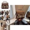 Chic Casual Pu Leather Backpack In Gray Plaid Perfect For Trendy Everyday Outfits