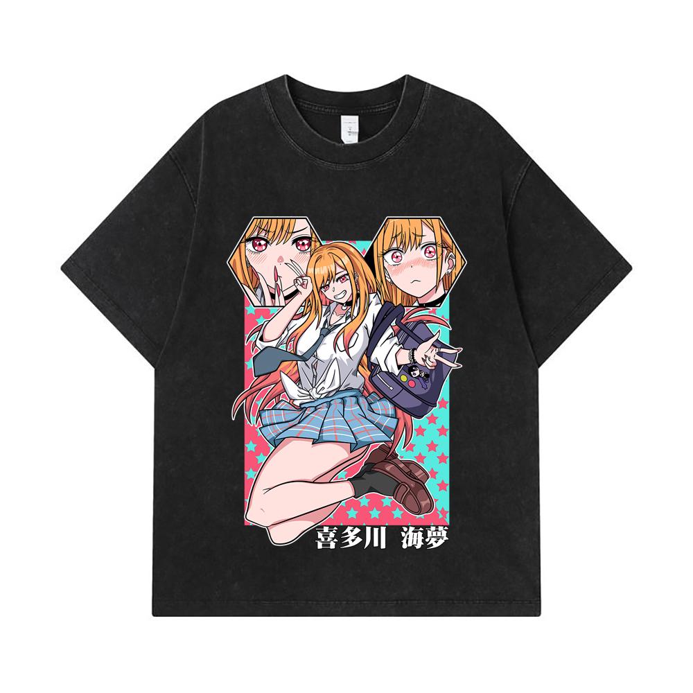 275 GSM Washed T-shirts 100% Cotton My Dress-Up Darling V3 Marin Print Unisex Heavy Cotton T Shirt
