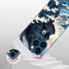 Anime Cat Sea Wave Aesthetic Cover Phone Case For iPhone 16 17 Air 15 14 Pro Max 16E Phone Case 13 Mini 12 11 7 SE 8 Print Patte