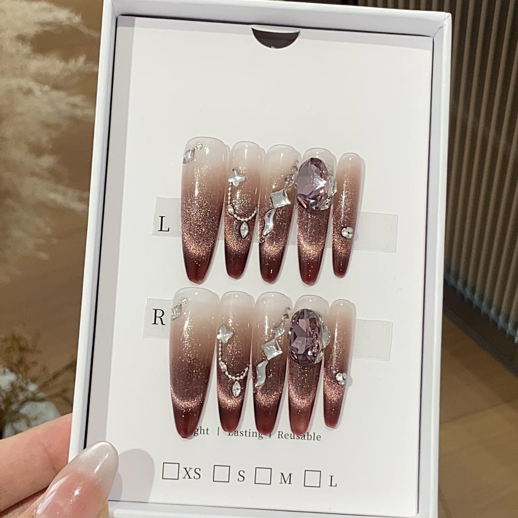 Fall and Winter Maillard Brown Gradient Smile Cat Eye Boutique K9 Diamond Boutique