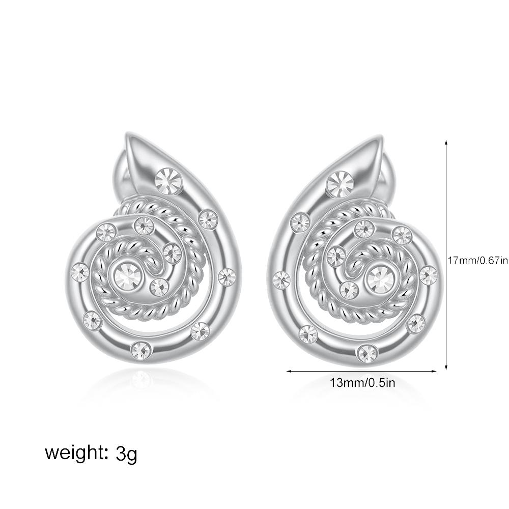 

Retro 18K Gold Plated Seashell Shells Earrings Inlaid Cubic Zirconia Scallop Ear Stud Summer Beach Zircon Accessories Wholesale