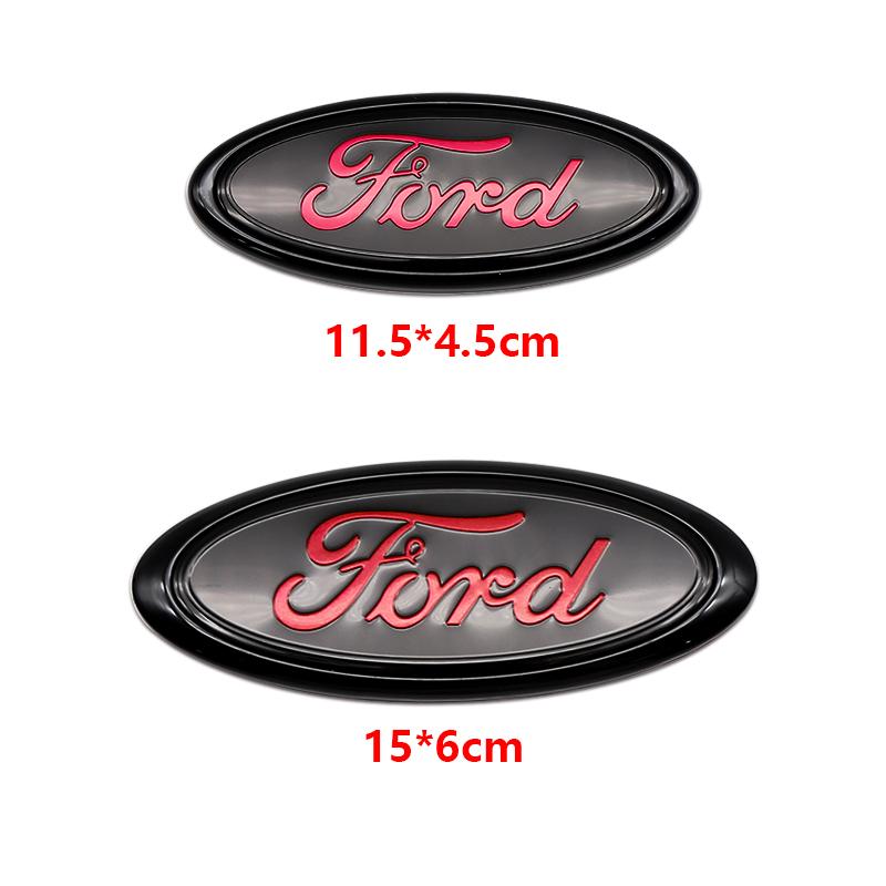 UJOV9 Ford 11.5cm 15cm Logo ABS Material For Ford Fiesta Ranger Mondeo Fusion Escape Edge Focus Mustang Rear Trunk Emblem Accessories