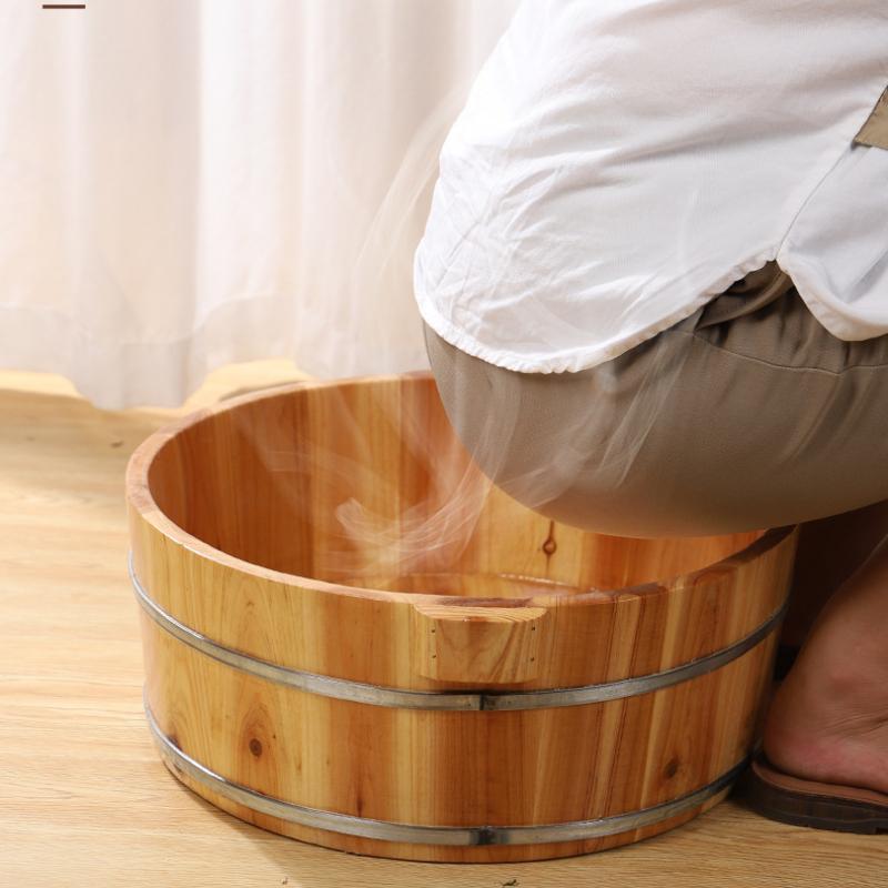 Environmentally Wood Bucket Pedicure Foot Bath Basin Soak Tub Bathtub Reusable Washing Skin Care Foot Home Supplies Wooden Child