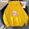 Cute Little Piggy Gamer with Headphones Hoodies Women Kawaii Streetwear Sweatshirts Graphic Pullovers Clothing