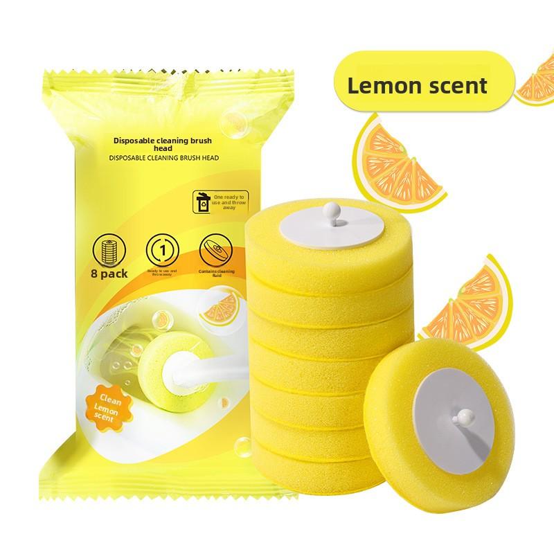 Engangs toalettbørste, veggmontert i husholdningsbad, ingen blinde flekker. Spesielt avkalkingsverktøy for toalettbørster, børstehode