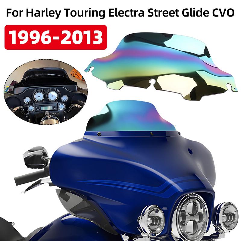 8 Inch Motorcycle Windscreen Windshield Iridium Wind Deflector Covers For Harley Touring Electra Street Glide CVO 1996-2013