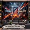 Atletico Madrid FC Personalized Tapestry Support Custom Name, Wall Art Home Decoration