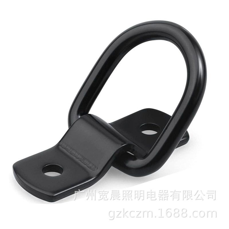 D-Ring Tie Down Anchor Black Steel 1 Piece