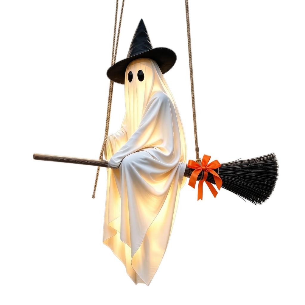 Flying Broomstick Decoration for Halloween Party House Decor