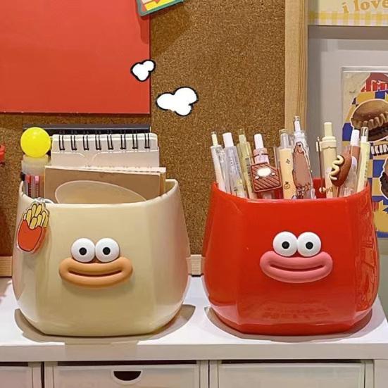1/2Pcs Cartoon Sausage Mouth Pen Holder Magnetic Refrigerator Storage Box Stationery Container Home Office Desktop Fridge Decoration Ornament