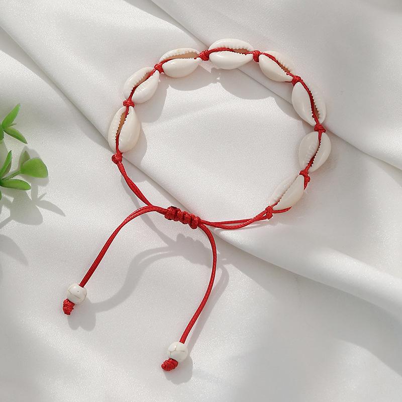 Cavigliera e Bracciale Regolabili in Stile Etnico Bohemien con Conchiglie - Accessori da Donna Cross-Border