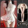 Sex underwear retro cheongsam embroidered hollow skirt sexy backless straps pure desire uniform temptation qqny