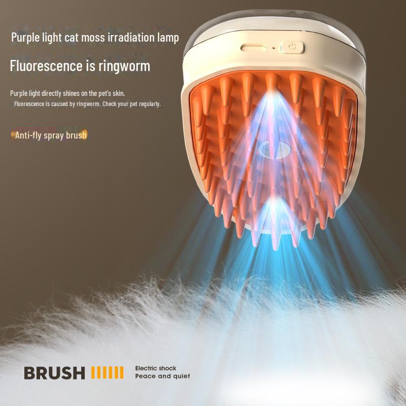 Electric Pet Massage Comb: Anti-Flyaway, Detangling Bath Brush for Cats