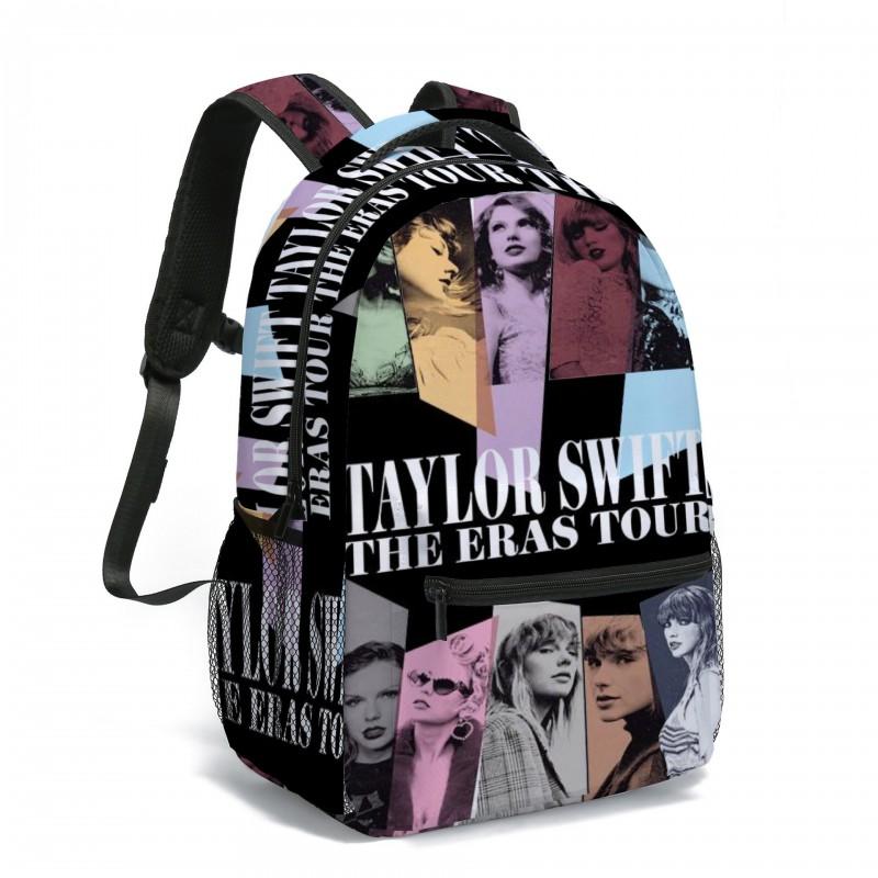 Taylor Swift Themed Kids School Backpack Set Elementary Students Oxford Fabric Breathable Lightweight With Padded Straps