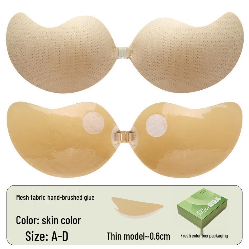 In Stock Seamless Push-Up Strapless Bra with Breathable Anti-Spillage Design and Mango Nipple Covers for Wedding Dresses