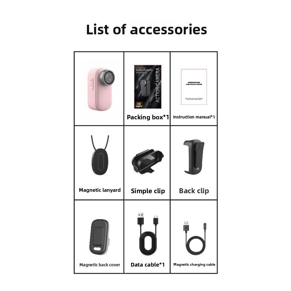 

M11 Portable Magnetic Belt Screen Collar Clip Thumb Sports Camera High Definition 4K Outdoor Pet Camera Portable Recorder