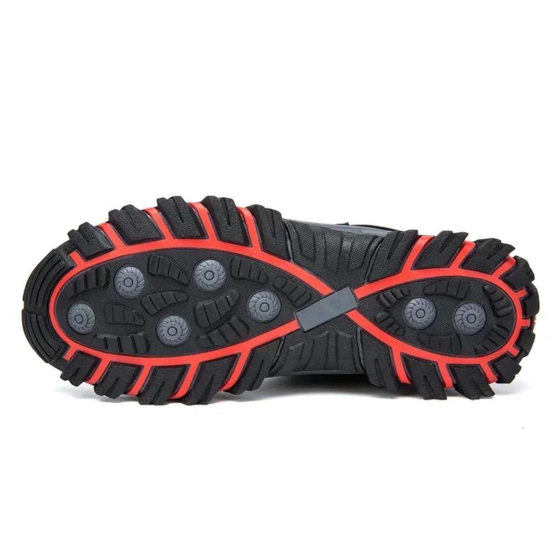 Waterproof Winter Men Boots Suede Warm Snow Outdoor Sneakers Boots Men Work Casual Shoes High-top Non-slip Ankle Boots