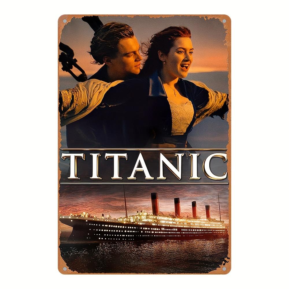 1pc Titanic Movie Poster Metal Wall Art - 8x12 Inch Vintage Retro Decor, Waterproof & Dustproof Indoor/Outdoor Metal Sign