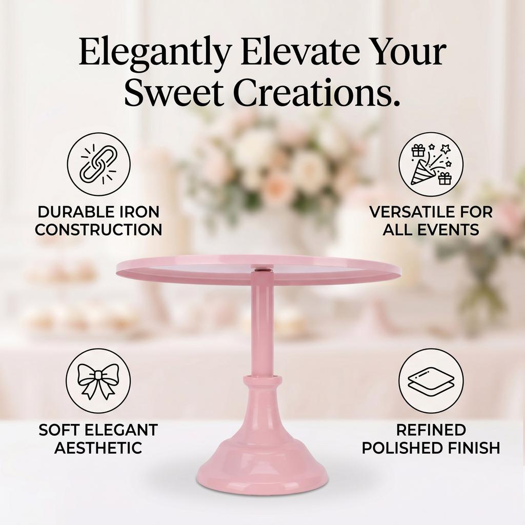 Cake Stand Elegant Cupcake Stand for Birthday Party Wedding Dessert Table Display Decor Pink Large 30CM