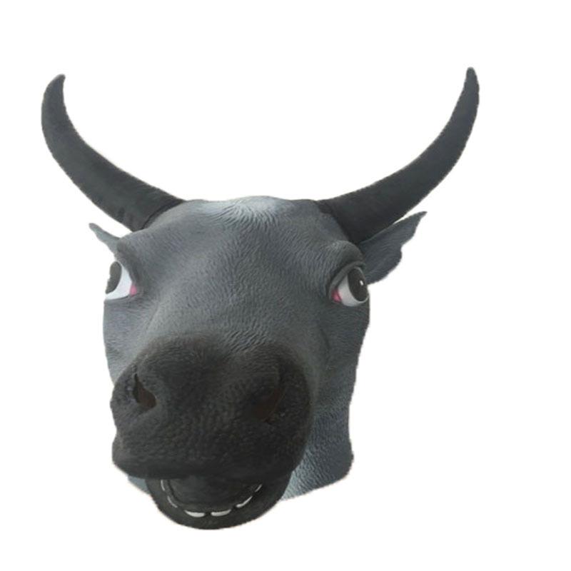 Halloween cow head ghost mask, devil mask, scary cow head and horse head latex mask, cow head and horse face mask