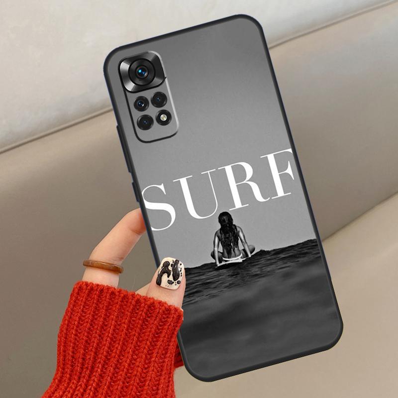 Surfboard Surfing Surf Girl Case For Xiaomi Redmi Note 14 13 12 11 10 15 Pro Plus Cover For Redmi 15 15C 12C 10C 13C 14C