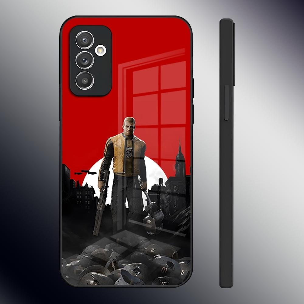 

Чехол для телефона Wolfenstein для Samsung S24 Ultra S22 S23 S25 S20 Fe S21 Plus A16 A54 A34 A53 Стеклянная крышка Samsung s20ultra